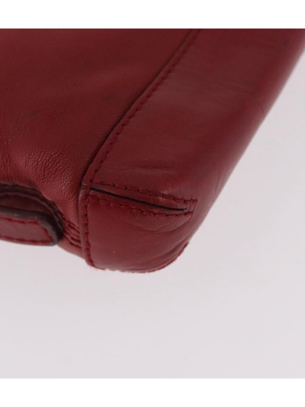 LOEWE Accessory Pouch Leather Red Silver - Picture 6 of 16